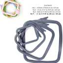 Nurge Square Embroidery Hoop - Plastic Cross Stitch Frame for Needlepoint & Embroidery - Adjustable Craft Hoop - Anthracite - No:4 (Large)