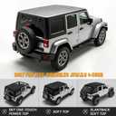 Foldable Interior Trunk Cargo Rack Compatible with JK JL 4‑Door, Metal Rear Back Storage Shelf, Heavy‑Duty Interior Cargo Organizer for Vehicle Rear Cargo Area