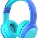 Kids Bluetooth Headphones, Over-Ear Toddler Headphones with Microphone, 85dB/94dB Volume Limited, 68H Playtime, Bluetooth 6.0, Portable Kids Wireless Headset with Cat Ears (Blue)