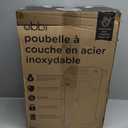 Ubbi Stainless Steel Diaper Pail, Odor Locking, No Special Bag Required, Award-Winning, Registry Must-Have, Gray