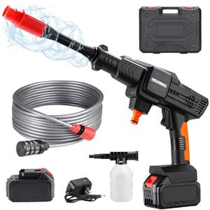 Cordless Power Pressure Washer, 1000PSI Brushless Battery Powered Pressure Washer Handheld, 4.0AH Rechargeable 3 Modes Portable Cordless Power Washer for Car Patio Pets