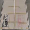 TokeShimi 55x36 Bathroom Mirror Brushed Nickel,Aluminum Framed Bathroom Mirrors for Over Sink,Rectangle Vanity Mirror Bath,Tempered Glass Wall Mirror Modern(Horizontal/Vertical)