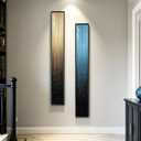 Framed Long Narrow Vertical Abstract Line 2 Piece Wall Art for Hallway, 8" W x 56" H – 2 Pcs