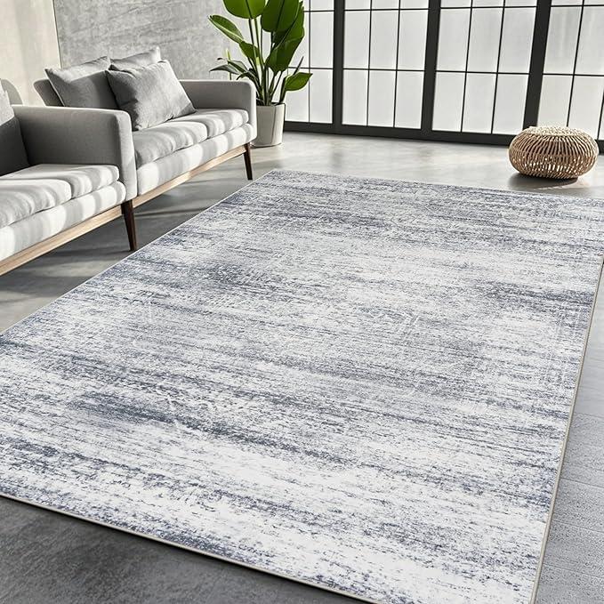 5x7 Washable Area Rugs for Living Room,Bedroom,Dining Room (Grey Cream)
Minimal,Ultra Soft Faux Wool,Kids & Pet Friendly,Machine Washable,Non-Slip & Non-Shedding,Large Low Pile Vintage Carpets
