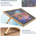 Lavievert 2-in-1 Tilting & Rotating Puzzle Board with 6 Colored Drawers & Cover, Portable Jigsaw Puzzle Table for Adults, Wooden Swivel Puzzle Plateau with Non-Slip Tabletop for Up to 1500 Pieces, 90 X 62 Cm