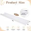2 Pcs 48x8x2 Inch Wrap Around Fluorescent Light Covers, 4Ft Acrylic Fluorescent Lights Cover Replacement, Rectanglar Ceiling Light Diffuser Lens Cover for Home Kitchen Room