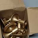 Gold Taper Candle Holder Set of 12, Hewory Short Skinny Brass Candlestick Holders, Vintage Small Low Metal Candles Sticks for Wedding Centerpieces Christmas Birthday Party Holiday Dinning Table Decor