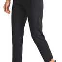 Soothfeel Women's Pants with 4 Pockets 7/8 Stretch High Waisted Sweatpants Travel Athletic Work Golf Pants for Women (S,Black)