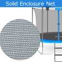 Zoomster Trampoline Enclosure Net with Pole Cap, Replacement Safety Enclosure Net for 6 Straight Poles Round Trampoline, Breathable and Weather-Resistant