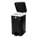 Dog Poop Trash Can Outside - Outdoor Dog Waste Trash Can with Lid - Odor Proof Waste Station Container for Backyard - 12L/3.2Gal, Black, Large 
