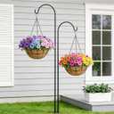 6 x 6 Pack 12 Inch Coco Liners for Hanging Baskets - Natural Hanging Basket Liners Coconut Liners for Planters Coconut Fiber Planter Liner for Wire Baskets and Flowers Outdoor Garden Decor