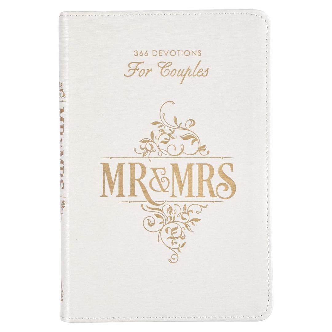 Mr. and Mrs. 366 Devotions for Couples - White Faux Leather Devotional Gift Book for Bride and Groom, Engaged Mr. and Mrs. 366 Devotions for Couples - White Faux Leather Devotional Gift Book for Bride and Groom, Engaged