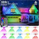 Permanent Outdoor Lights,300FT RGB Eave Light, Smart LED with App/Remote Control for Outdoor