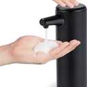 Home Zone Living Foaming Hand Soap Dispenser with Matte Black Outer Cover, Refillable Pump for Kitchen and Bathroom Sinks