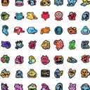 3 x 100pcs Neon Cat Theme Waterproof Vinyl Stickers - Cats Decor & Party Favors Gifts for Laptop, Water Bottle, Skateboard
