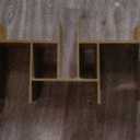 BRILENS Desktop Bookshelf Desk Storage Organizer Adjustable Wood Desktop Display Shelf Rack Counter Office Storage Rack Top Bookcase - Free Style Display Natural Stand Office Supplies Desk Organizer