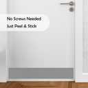 Rubber Bond Kick Plates (2 Pack) 6" x 33" - Effortless Peel & Stick - Prevents Dents & Scratches - Self-Adhesive & Universal Fit (Grey)