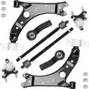8pc Front Lower Control Arms Suspension Kit Fit for Audi A3 2006-2013 for A3 Quattro 2007-2013 Fit for Volkswagen for EOS 2007-2016 for Golf 2010-2014 for GTI 2007-2014 for Jetta 2006-2014 MS101148