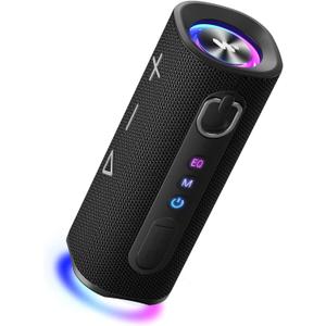 MIATONE Bluetooth Speaker 40W BT 6.0 Outdoor Portable Bluetooth Speakers with 3 EQ,Deep Bass,24H Playtime TWS,IPX7 Waterproof Shower Speakers Bluetooth Wireless Portable Speaker for Party/Beach-Black