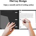 INFUN 1 Inch Telescoping 3 Ring Binder - 4PCS-Black, Flexible Binders with Customizable Front Cover and Clear Catalog Pocket,1 inch Binders 3 Ring, 225 Sheet Capacity