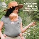 KeaBabies Baby Wrap Carrier - All in 1 Original Baby Carrier Newborn to Toddler Sling, Easy to Wear, Hands Free Bonding, Lightweight, Breathable Infant Wraps, 7-35 Lbs (Classic Gray)
