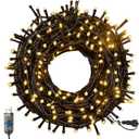 Twinkle Star Christmas Lights Outdoor, 66ft 200 LED Christmas Tree String Lights Indoor for Xmas Party Decorations, Warm White, USB Mode
