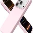 ORNARTO Compatible with iPhone 17 Pro Case 6.3", Slim Liquid Silicone 4 Layers Full Covered Soft Gel Rubber Shockproof Cover, Protective Phone Case for iPhone 17 Pro-Chalk Pink