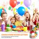 2 x 14.2" Acrylic Letter Charcuterie Box, Reusable Fillable Alphabet Number Shaped Form Tray for Birthday Anniversaries, Party Decorative Serving Plates Display Candy Cake (Letter B)