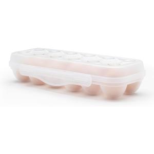 Egg Storage for Refrigerator, Egg Holder for Fridge with Lid, Stackable Egg Storage with Safety Buckle (1)