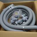 Liquid-Tight Conduit 1-1/4 inch 25ft, Electrical Conduit w/UL Certification, Flexible Conduit with 5 Straight and 5 90-Degree Conduit Connector Fittings Gray