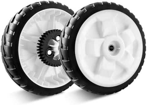 Replacement 115-4695 Wheels Compatible with Toro Lawn Mower - 8" Back Drive Wheel Plastic Gear Assebmly Compatible with Toro 20332 20333 20334 22" Recycler Lawn Mower, 2 Pack