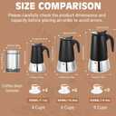 Moka Pot, 4 Cups (7.1 oz) Stovetop Espresso Maker, 304 Stainless Steel Moka Pot, Induction Compatible, Black