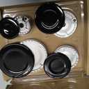 8 PCS Gas Stove Burner Caps Set, Universal Replacement for Most Gas Stoves 1 Large, 1 Small, 2 Middle Sizes Durable Flame Crown Covers for Oven Hobs