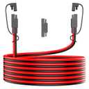 12AWG SAE Extension Cable, 15FT SAE Connector Extension Cable Quick Disconnect Wire Harness with Polarity Reverse Adapter for Solar Panel, Battery, Motorcycle, Car, RV, Truck