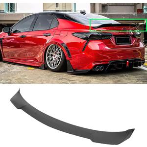 Rear Trunk Spoiler Lip for Toyota Camry 2018 2019 2020 2021 2022 2023 2024 | Yofer V2 Style High Kick Spoiler Wing Lip For Camry SE XSE L LE XLE Hybrid models Carbon Fiber Print (Not For 2025)