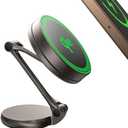 THREEKEY for MagSafe Car Mount Charger, Qi2 Wireless Car Charger, 15W Magnetic Charger Fast Charging, Retractable Phone Holder with 360°Rotation, Car Mount for iPhone17-12&Galaxy S25 Ultra