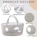 Clouds and Balloon Baby Diaper Caddy Organizer, Cloud Nursery Decor Nursery Storage Bin Basket for Baby Shower Cotton Rope Portable Diaper Bag for Changing Table, Newborn Birthday Party Gift