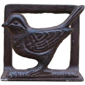 Exquisite Vintage Cast Iron Napkin Holder With Playful Standing Animal Motif - Elevate Elegance And Functionality In Your Table Setting (Birdie)