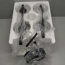 2025 Upgrade Bathroom Light Fixtures, 4-Light Coastal Vanity Lights with Crystal Glass Shade, Black Bathroom Wall Lamp for Mirror Kitchen Hallway Cabinet