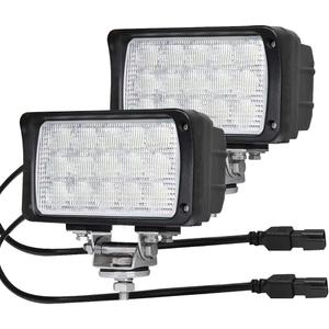 2Pack 6.3 Inch LED Work Lights,45W 5500LM Super Bright Flood Lights, 12V/24V Waterproof Offroad Fog Light Pods for Trucks, Tractors, ATV, UTV, Boat, Heavy Equipment with DT Connector