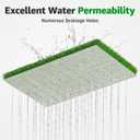 Realistic Artificial Grass Turf Indoor Outdoor: Fake Grass Turf with Drainage Holes, Pet-Friendly Dog Grass Mat, Perfect for Garden Lawn Balcony Patio Backyard Landscape Decoration, 3.2FT x6.5FT