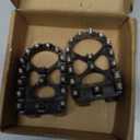 MDPROMCP CNC Motorcycle Wide Foot Pegs Aluminum 360 Roating Adjustable Suitable Compaitble with Dyna Fatboy Iron 883 Sportster 883(Black)