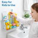 Sotfamily Clear Kids Toothbrush Holders for Bathrooms, 2-Pack(No-Drill)