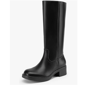 DREAM PAIRS Women's Square Toe Platform Chunky Block Heel Knee High Riding Boots Size 8.5