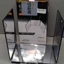 HIEEY 3 Way Mirror for Hair Cutting,360 Trifold Mirror with Height Adjustable Telescoping Hooks,and 5X Magnification,for Makeup, Hair Styling (Black)