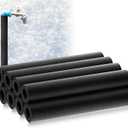Pangda 8 Pcs 1 ft 1 Inch ID Foam Pipe Insulation Tubing, Black Pool Noodle, Black Foam Tube Cover for Ac Line Set, HVAC Insulation, Water Line Protection, Gym Handle Padding