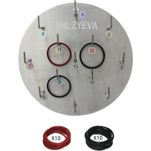 Aluminum Alloy Plate Portable Hook Ring Toss Game, Fun Backyard Lawn Toss for Family Carnival Party Games, Picnic & BBQ Entertainment