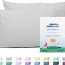Sunflower Queen Pillowcases Set of 2, 100% Cotton Queen Pillow Cases 2, 2030 inches Ash, Soft and Breathable