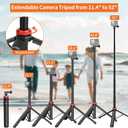 UURig Extendable Selfie Stick Tripod for GoPro Max Hero 10 9 8 7 6 5 4, DJI Osmo Action, Insta 360 One R and More Action Camera（50.7''）