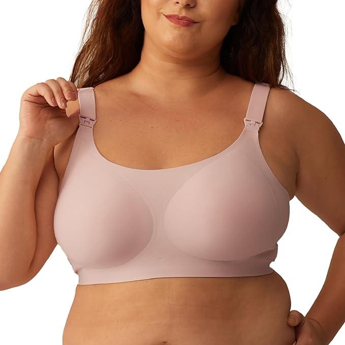 KÜB KUB Nursing Bra Seamless Support Maternity Bra for Breastfeeding, Jelly Strip Comfort Pregnancy Bra Pink, Medium